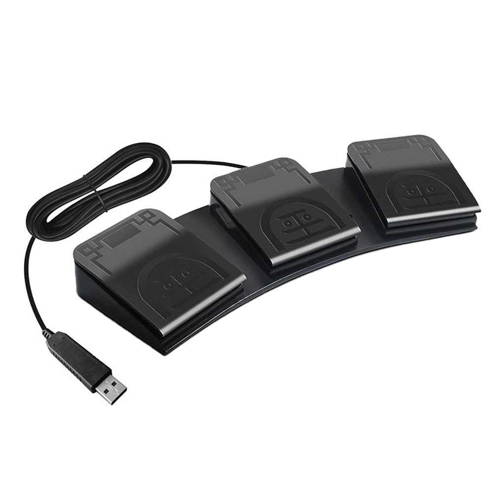USB Foot Pedal PC 3-pedal Programmable Computer Keyboard Hot Key for PC Gaming Office Transcription Equipment Control HID